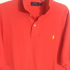 Men’s Polo Ralph Lauren Orange SS Shirt Sz XLarge